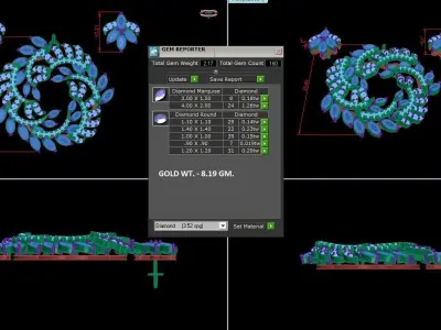 Pendant Earrings combo - 1135 3D print model