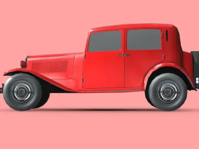 Lancia Augusta 1933 Low-poly 3D model