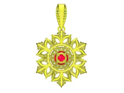 5055 luxury hongkong diamond women pendant  3D print model