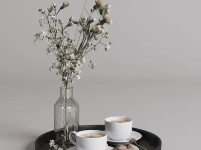 Coffee set 01 3D model