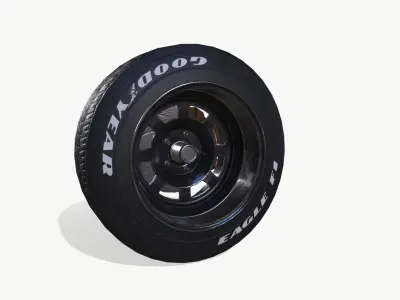Rally wheel Good Year Low-poly 3D model by gooodg4mes