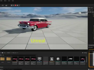Chevrolet Belair with complete Tutorial for this car Low-poly 3D model
