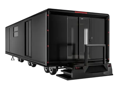 Modern  Travel Trailer Low-poly 3D model