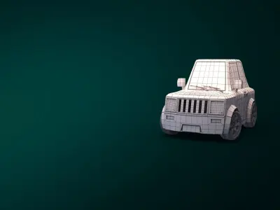 Cartoon Car  3D model