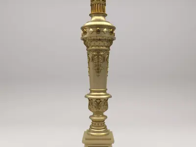 Carved Decorative Column 3D model