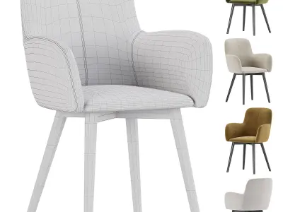 Fitz Accent Dining Chair 3D model