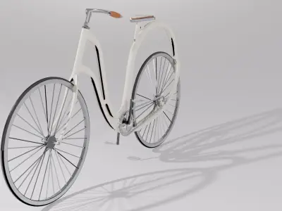 Old Style Bicycle  Low-poly 3D model