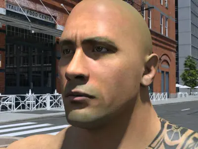 DROX-001 Dwayne Johnson Low-poly 3D model