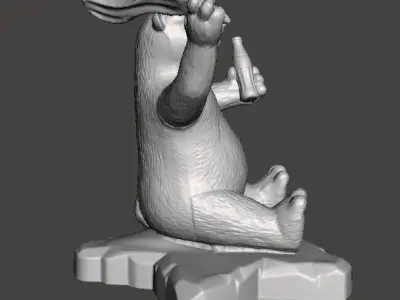 COCA COLA COKE POLAR BEAR WITH STAR PROMOTIONAL FIGURE NEW YEAR 3D print model