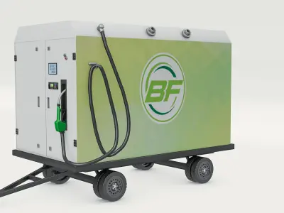 Movable Portable Dispenser on Cart Low-poly 3D model