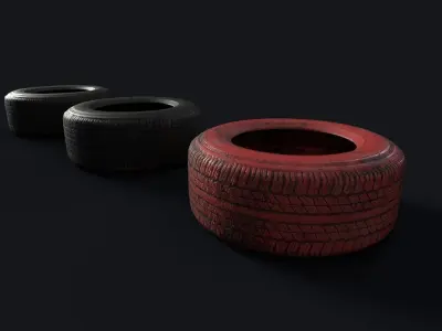 Game Ready Tires Pack Low-poly 3D model
