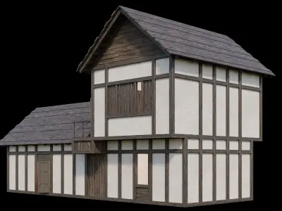 Medieval Village Pack  - 6 Assets - 4K Textures Game Ready Low-poly 3D model get