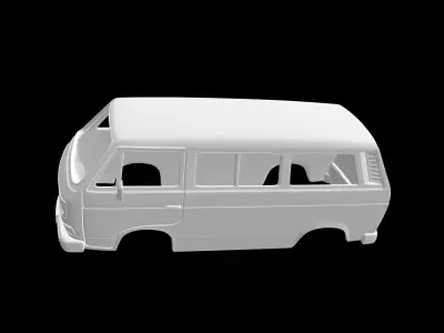 Volkswagen Transporter T3 3D print model