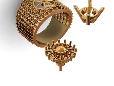 Diamond Solitaire Ring  3D print model