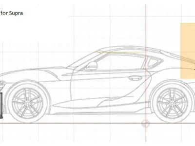 D-WING and Spoiler for Supra 124 3D print model