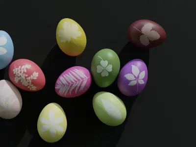 Easter Egg with Herb Print 3D model