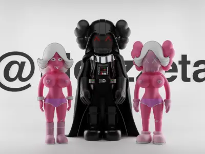 Kaws Darth Vader and Pink Twins for Print 3D print model