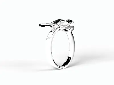 Lizard ring Low-poly 3D model