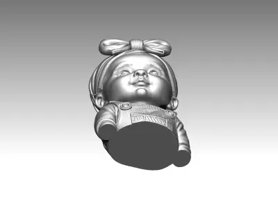 Girl  Doll  Sculpture 3D print model