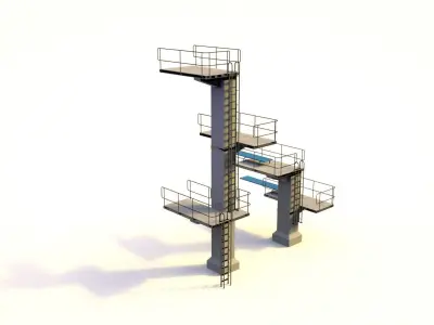 Sprungbrett metal ladder 3D model