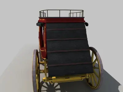 Horse and Carriage 01 3D model