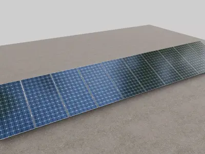 Roof Type Solar Panel Steel Construction 3D model