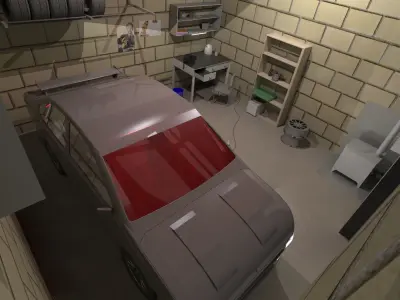 Car garage 3D model