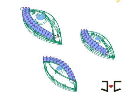 0252 - Stylish Wedding Diamond Pendant Set for Women - JCADHub 3D print model