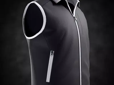 Sleeveless Sports Vest Low-poly 3D model