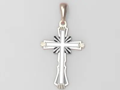 Orthodox cross 3D print model