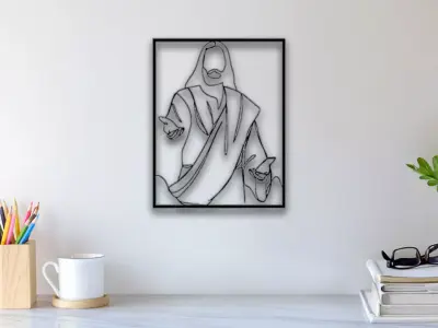 Jesus Wall Art 3D print model get
