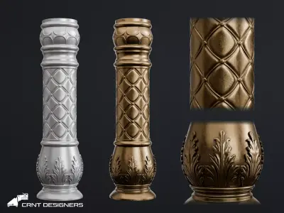 Ornamental Column - Classical Columns 3D model