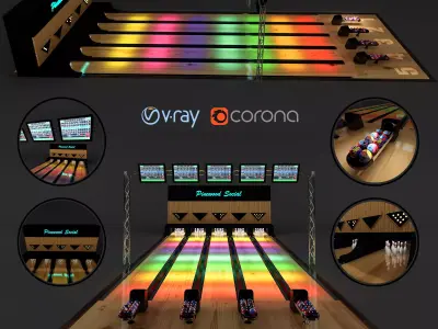 Bowling game 3D model