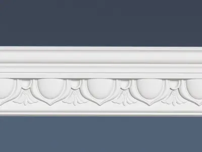 Decorative Crown Molding 3D model 9