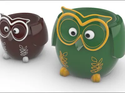 Owl Planter 3D model