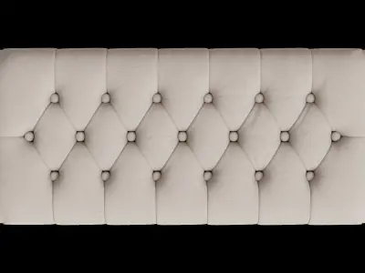 Beige Storage Ottoman Bench Low-poly 3D model