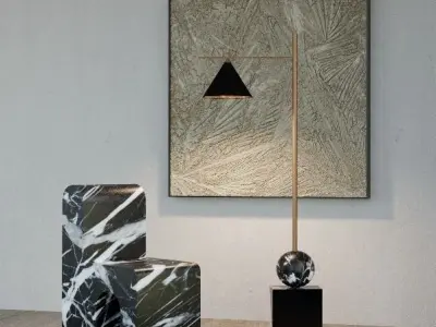 Kelly Wearstler set 3D model Cinema 4D Corona Renderer 3D model