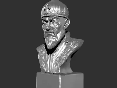 Amir Timur Bust- Emir Timur Bust - Tamerlane 3D model 3D print model