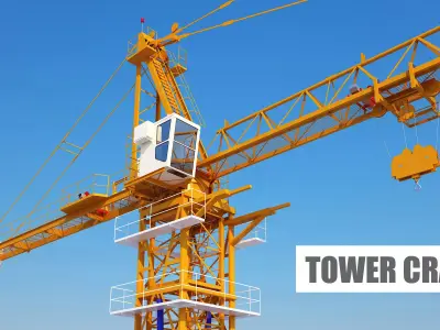 Yellow KH-310 Crane 3D model