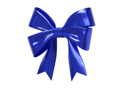 Christmas Bow Ribbon 92 Low-poly 3D model