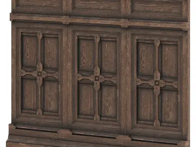 wooden panel 3D model