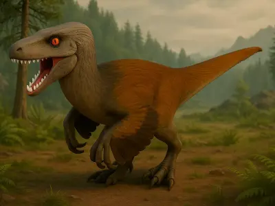 Velociraptor 3D Model High Quality Dinosaur Creature Low-poly 3D model