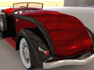 Classic Car  Chrysler Imperial 1932 Low-poly 3D model