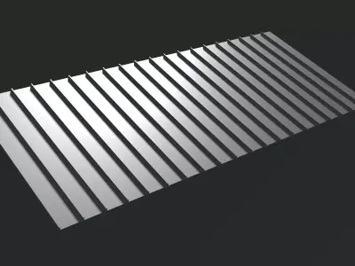 Metal sheet roofing 2402 3D model