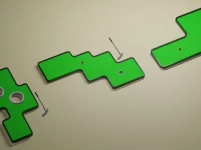 Miniature Golf Course 06 set 3D model