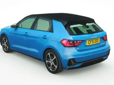 Audi A1 2020 Low-poly 3D model
