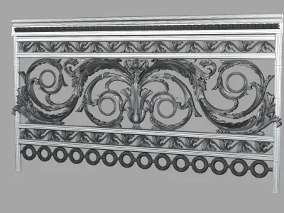 Buckingham Staircase Railing 3D model