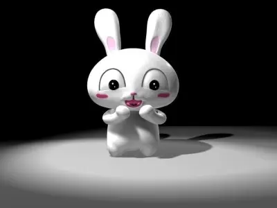 rigging rabbit 3D model