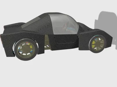 Very small and light sport car concept 3D model