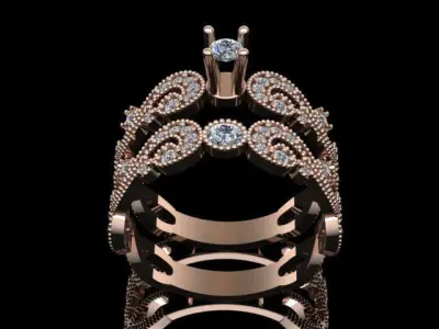 women ring 03 No 3D print model